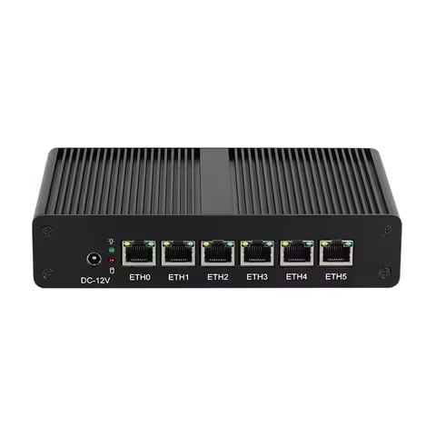 XCY X91 Firewall Mini PC Intel Pentium 4405U 6x 2.5G Ethernet mPCIe WiFi 4G SIM Slot Support Pfsense