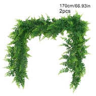 175cm/68.9in Artificial Plants Vines Fake Haing Plants Plastic Fern Leaves Wall Foliage Tropical Fer