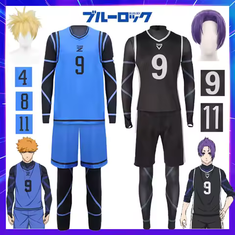 Blue Lock Anime Cosplay Costume Isagi Yoichi Nagi Chigiri Rensuke Kunigami Bachira Megur Football Cl