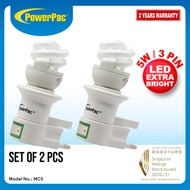 PowerPac 2X LED Night Light Toilet Bathroom Corridor Lamp with Daylight effect (MC5)