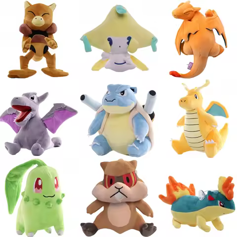 Pokemon Pikachu Patrat Plush Blastoise Abra Jirachi Dragonite Jirachi Pansear Quilava Charizard Pelu