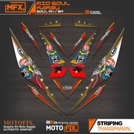 STRIPING MIO SOUL OLD MFX5/SOUL Z CARBON/STICKER SOUL OLD MX/STICKER SOUL ZR CARBON STICKER SOUL 115