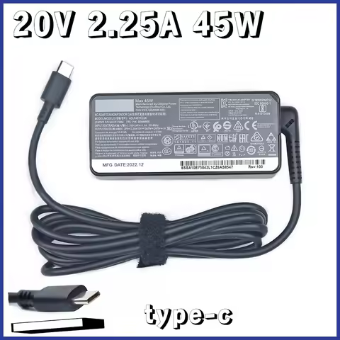 20V 2.25A 45W Type USB C Laptop AC Adapter Power Supply ​Charger For Lenovo C330 S330 C340 S340 100E