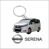 Nissan Serena c25 white keychain 2d
