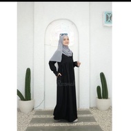 Baju Wanita Gamis Abaya syari Hitam Mewah Yoris Jetblack Premium Dress