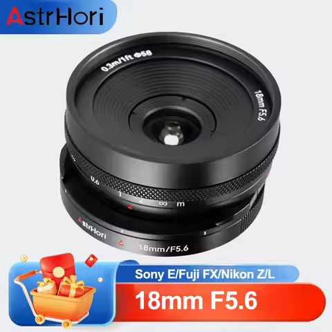 AstrHori 18mm F5.6 APS-C Wide Angle Shift Lens Manual Focus Prime Tilt Lens compatible with Sony E N