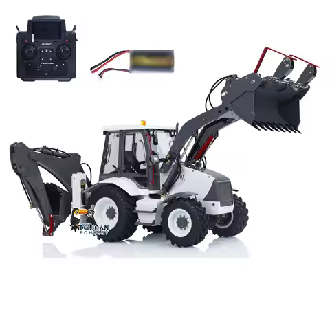 1/14 BL71 LESU AOUE Hydraulic RC Backhoe Loader AOUE 2 in 1 Excavator Light Sound TOUCAN Finished Tr