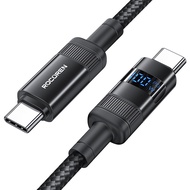 Rocoren 100W USB Type-C To Type-C Data Cable 5A Fast Charging For MI 13 Samsung S24 S23 Support Lapt