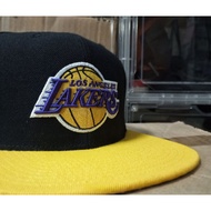 ORIGINAL LAKERS MITCHELL AND NESS TOPI SNAPBACK HAT CAP NBA