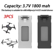 3PCS Drone Battery 3.7V 1800mAh Rechargeable Lithium Battery for E88/E99/K3 Pro/P5 Pro/P12/P7 Drone 
