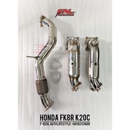 FAL Precision Honda Civic FK8 Type R FK8R Downpipe & Front Pipe Stainless Steel