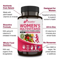 100% Original Products.120 Capsule.100% Organics Women's Multivitamin Supplement.Vitamins B1,B2,B3,B