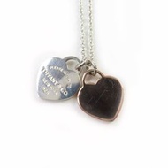 Excellent condition TIFFANY & Co. Return to Tiffany double heart tag pendant in AG925 metal, availab