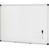 Basics Magnetic Dry Erase Whiteboard, 36"W x 24"H, Aluminum Frame, Silver/White