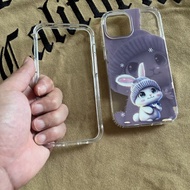 Thick 2 In 1 Case for Huawei Y7A Y6P Y6 Y6S Y7 Y9 Prime 2019 Y9S NOVA 7i 8 9se P20 P30 P40 LITE Thickened Transparent Clear Shockproof CASE Comes with Rabbit with Hat Pattern