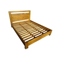 【吉迪市100%全柚木家具】RPBE021J 柚木復古雙人床架組 雙人床