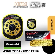 KAWASAKI 415 SPROCKET SET ZX150 KR150 KRR SIZE 415 CHAIN 415