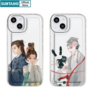 Suntaiho OPPO Fashion Antique Couples Pattern Case Oppo A16-4G Oppo A16S A54S Oppo A5S A7 2018 AX5S AX7 A7N Oppo A12 A12S Oppo A11K Oppo A15 A15S Soft Case TPU Shockproof Cassing