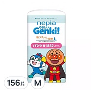 nepia 王子 Genki 日本製 麵包超人拉拉褲/尿布  M  156片