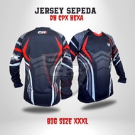 CPX Cycling Jersey Baju Sepeda XC MTB Roadbike Downhill BIG SIZE XXXL MTB Gowes Pria Wanita Lengan P