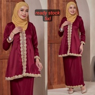 (5XL) Maroon CLARISSA KEBAYA MODERN LACE SULAM PLUS SIZE NIKAH TUNANG ANNUAL DINNER Bridal RAYA