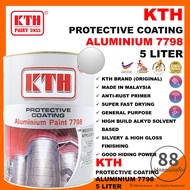 5L 7798 KTH aluminium paint /silver paint / cat minyak / kth cat / cat besi / cat kayu / high gloss 