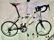 Tyrell CSI 20吋451日本絕版超輕小輪7.5kg2×10速全套Sarm force 451Am9輪組，zipp破風碳纖維把手坐管，阿圖達碳軌坐位，不包碼錶配件腳踏,少花不合完美主義者～