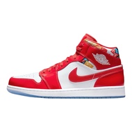 Jordan Youth Air Jordan 1 Mid SE GS DC7248 600 Barcelona Sweater Red Patent - Size 6Y
