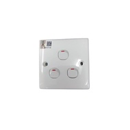 3 GANG SWITCH 1 WAY  2 TERMINAL