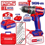 Emtop สว่านกระแทกไร้สายไร้แปรงถ่าน รุ่น ECIDL20968