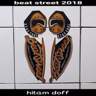STIKER STRIPING & LIS BODY MOTOR BEAT STREET FI 2018 HITAM DOF ( GOLD ) STANDAR