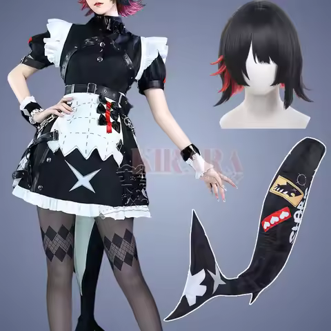 Ellen Joe Cosplay Costume Wig Hair Game Zenless Zone Ellen Joe Cosplay Shoes Women Carnival Anime Ev