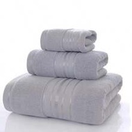 1 Bath Towel, Pure Cotton, Light Gray, Simple Broken Pattern, Extra Large, Rectangular 70*140cm, Sui