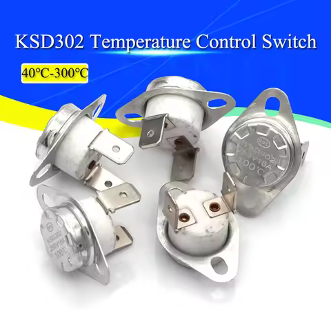 Normally open KSD302 16A 250V 40-180 Degree Ceramic Normally Closed Temperature Switch Thermostat 45