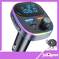 【 Direct from Japan】SOARUN [New Bluetooth 5.3] FM Transmitter Car Charger QC3.0 Fast Charging PD20W Compatible USB*2/Type-C*1 3-Car Simultaneous Charging Siri&amp;Google Assistant Compatible Hands-free calling Car Charger Cigar Socket 12-24V Car LED display 7