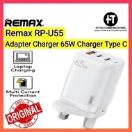 REMAX RP-U55 Charger Adapter Charger 65W Charger Type C Adapter Charger Fast Charging Adapter GAN Ch