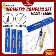 PINEAPPLE Geometry Compass Set Metal Compass Drawing Math Set Geometry Kompas Belajar Jangka Lukis