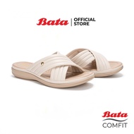 SALE！！Bata Comfit บาจา คอมฟิต รองเท้าเพื่อสุขภาพ รองเท้าแตะเพื่อสุขภาพ รองเท้าแตะ รองเท้าเสริมสุขภาพ สูง 1 นิ้ว สำหรับผู้หญิง รุ่น Talon สีครีม 6611634