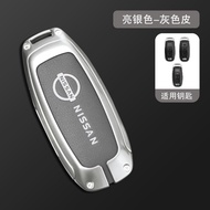 Zinc Alloy Genuine Leather Smart Remote Keyless Car Key Fob Case Cover Shell Holder Chain Protector 