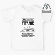 Titanic Vintage Kids T-Shirt Poster Cruise Sinking Ship Atlantic Ocean Voyage - Unisex #481