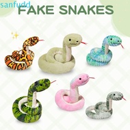 SANFUDD Snake Plush Toy, Sticking Tongue Colorful Boa Plush Doll, Kids Toy Coiled Soft Stuffed Anima