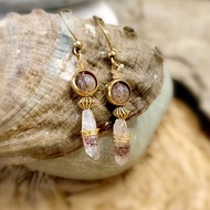 古老傳說耳飾 | 骨幹水晶 | 草莓晶超七 |