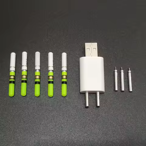 5pcs Light Sticks With 5 Rechargeable CR322 Battery 1 charger Waterproof LED Lightstick Night Fishin