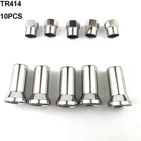 10pcs TR413/TR414 Tyre Valve Stem Universal Chrome Left Right Front Rear Wheel Tyre Valve Sleeve Cov