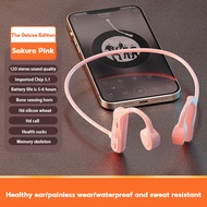 Bone Conduction Earphones Bluetooth Wireless Waterproof MP3 Player Hifi Ear-hook Headphone with Mic Headset for Swimming