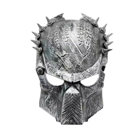 Alien Hunter Mask Halloween Horror Mask Lone Wolf Mask Rivet Snap Iron Mask Predator Cosplay Masque 