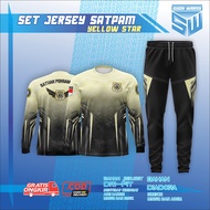 SUGIH WARAS SET JERSY SATPAM YELLOW STAR RUNNING SPORT