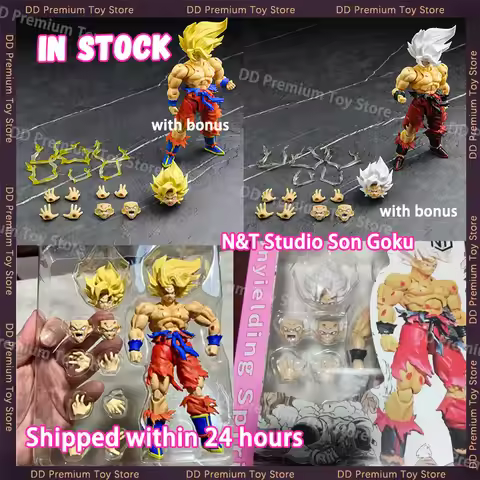 In Stock NT Goku SSJ SHF Battle Damaged 3.0 Anime Action Figures N&T Studio Son Goku Figures Dragon 