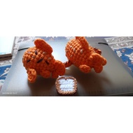 Pudge The Fish crochet keychain