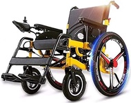 Luxurious and lightweight Wheelchair-Motorized Fold Foldable Power Wheel Chair Lightweight Folding Carry Powerful Dual Motor 9168118
